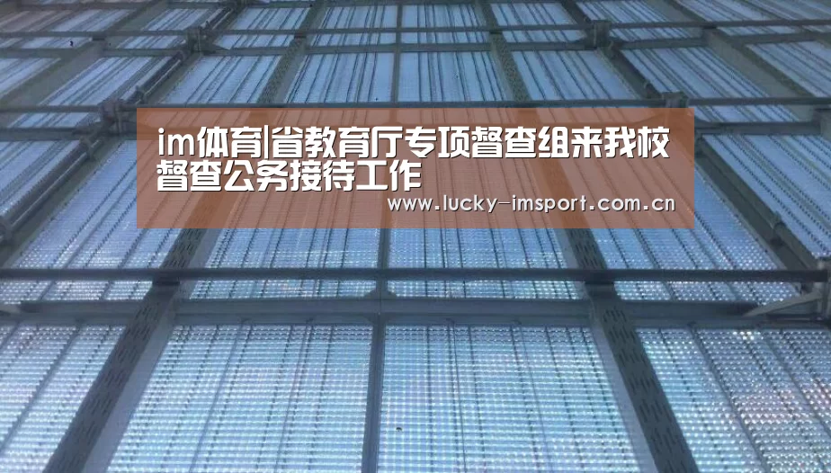 im体育|省教育厅专项督查组来我校督查公务接待工作